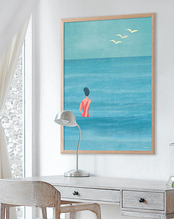 Lato nad morzem - plakat 50x70 cm, minimalmill