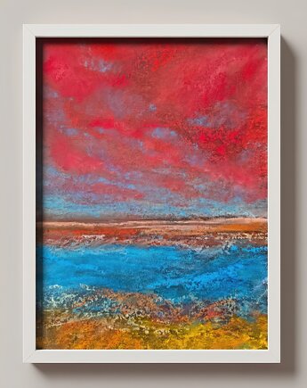 Plakat Nadchodzi Chłód reprodukcja pasteli suchych, JBJart Justyna Jaszke