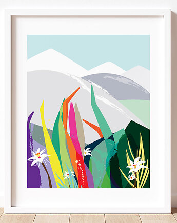 Plakat z górami, Dekorando