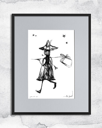 Inspiracja Włóczykij - autorska grafika z ramą, Maja Gajewska