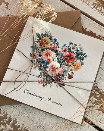 Ręcznie robiona kartka na dzień matki, dla mamy, sorte