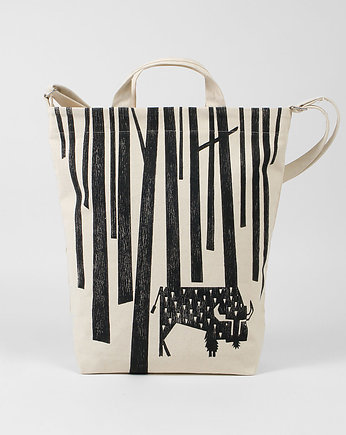 Naturalna torba na zakupy Żubr, TOTEB handcraft
