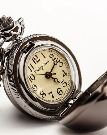 KULECZKA I (BLACK)  - zegarek kwarcowy na łańcuszku, DROBINY CZASU