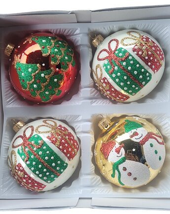 Bombka szklana 4 szt. VARIETTA small Ø 100 mm, MIA home