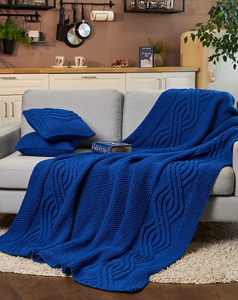 Piękna pled z dzianiny 160x220cm, CozyHomeDG