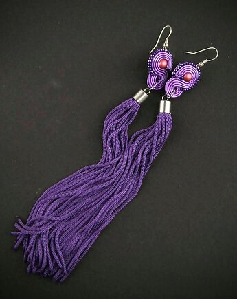 Maike purple L - kolczyki z chwostami, Mosca
