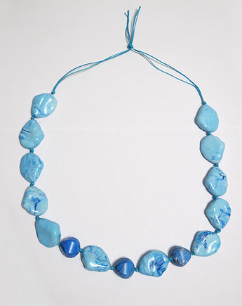 Naszyjnik - Niebieskie duże korale, yenoo