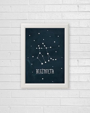 Plakat z zodiakiem dziecka - personalizowany A4, HUS
