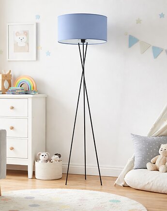 Designerska lampa stojąca na trójnogu z abażurem PARYŻ KIDS, LYSNE