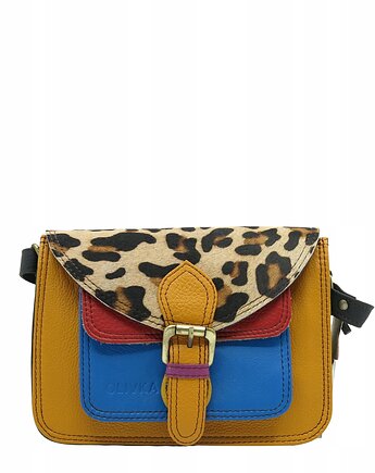 Skórzana torebka damska regulowany pasek oryginalna listonoszka eko OLIVKA, Olivka Warsaw