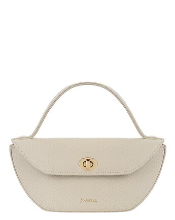 Torebka skórzana MIA - IVORY SNAKE, JO MAXX