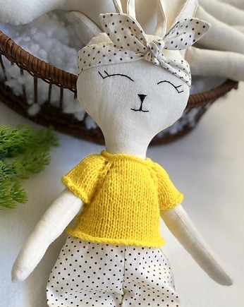 Lalka - Króliczek w ubranku, Coniglio Handmade