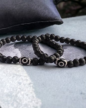 KOMPLET dla PARY : TALIZMAN : agat tybetański, kaktusia