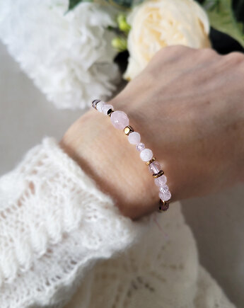 KOZIOROŻEC- z kwarcem różowym Zodiakalna bransoletka, Seylla pracownia