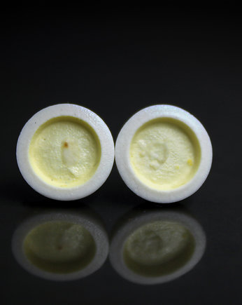 BANAN/stal chirurgiczna/kolczyki porcelanowe UNIKAT, Magda Łysiak