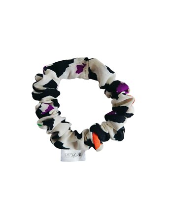 Scrunchie do włosów, gumka do włosów z wiskozy Panterkowy pop MINI, Capillum