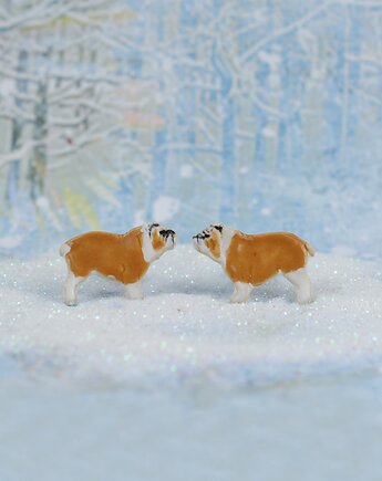 Buldog angielski miniaturka- ceramiczne sztyfty, Dorca