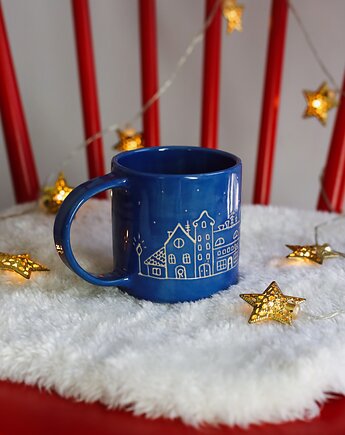 Ceramiczny kubek w kamieniczki, Naturalnie, Z Gliny