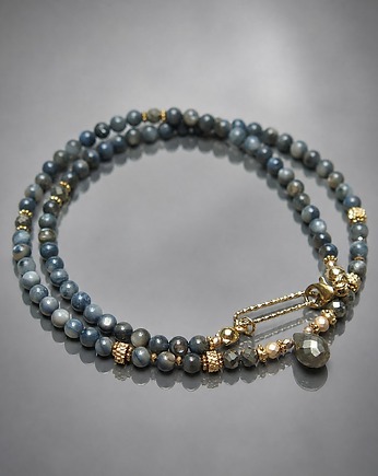 Muszla dark blue /18.11.25/ choker - Szlachetna kolekcja, KiKa pracownia