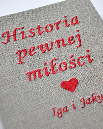 Historia Waszej Miłości A4 lniana księga personalizowana, papirell