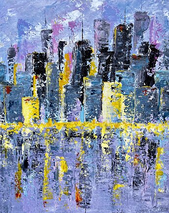 New York - akryl na płótnie 40 x 50, Bohemian Soul atelier by M.