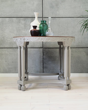 Stolik kawowy dębowy, duński design, lata 40, Przetwory design