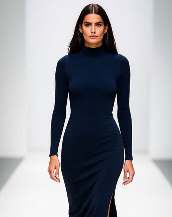 Sukienka  granat  YY300059, YULIYA BABICH