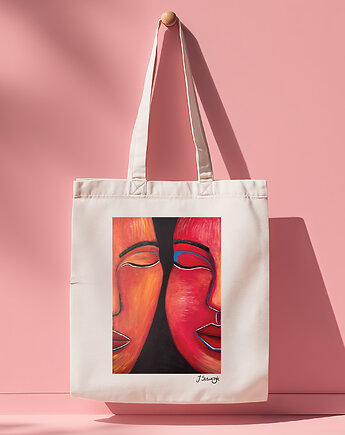 Torba art z reprodukcją mojego obrazu Czułe milczenie, JustynaSzewczykart