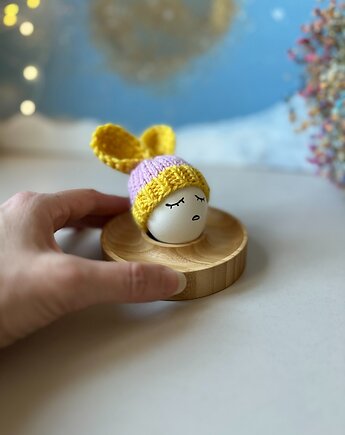 Czapeczka z uszami zająca na jajka wielkanocne - 1 szt., Kocie Motki