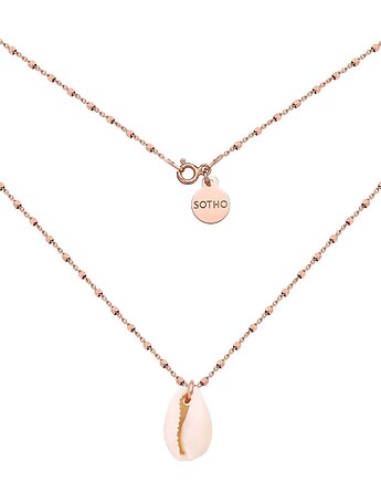 Naszyjnik z różowego złota zdobiony muszelką, SOTHO