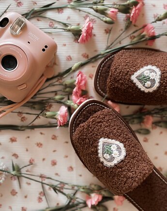 Kapcie walentynki z sercem vintage, Apollie&co