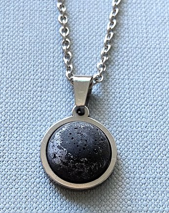 Naszyjnik z betonową zawieszką, stal k. srebrny, CONCRETE.ME jewelry