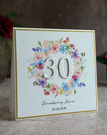 Personalizowana kartka na 30 urodziny, BH 35, Anna Art and Crafts