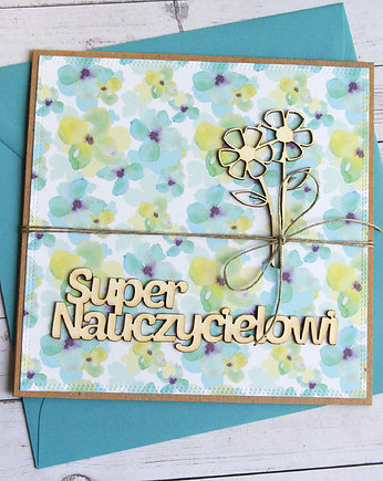 SUPER NAUCZYCIELOWI : kartka handmade : podziękowanie, kaktusia