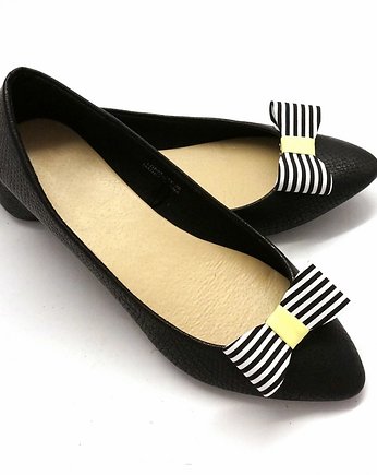 Klipsy do butów Coquet-Kokardki S/Yellow&Stripes, Coquet