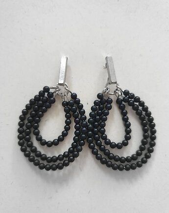 Kolczyki ROOTS czarny turmalin, modesign
