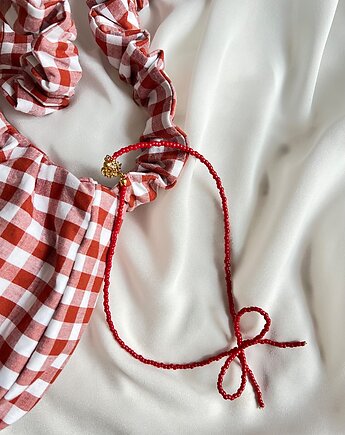 Naszyjnik z kokardką czerwony, MaLa Jewellery