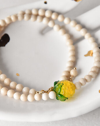 Naszyjnik z kamieniem rzecznym i cytrynką, theZuzu store