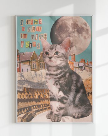 Plakat KOTONG - POGROMCA BUDYNKÓW (KOLAŻ), Agnieszka Osiecka RYSUJĘ BO SIĘ NUDZĘ