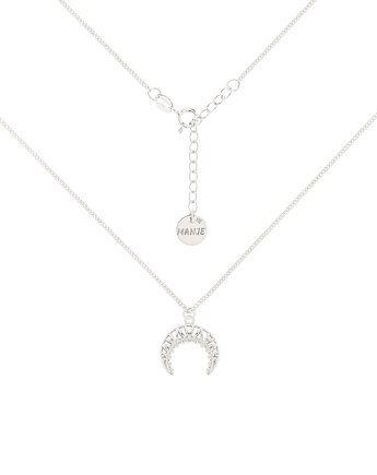 Srebrny choker pancerka z księżycem, MANJE
