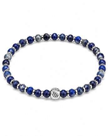 Lapis Lazuli, Hematyt i Stal minimalistyczna bransoletka, ARRTIFEX