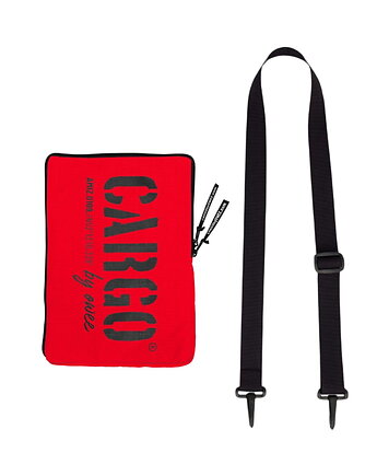 Czerwone etui na laptopa z pasem MEDIUM, CARGO by OWEE