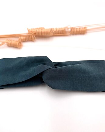 Opaska przeplatana Turkus, wu handmade