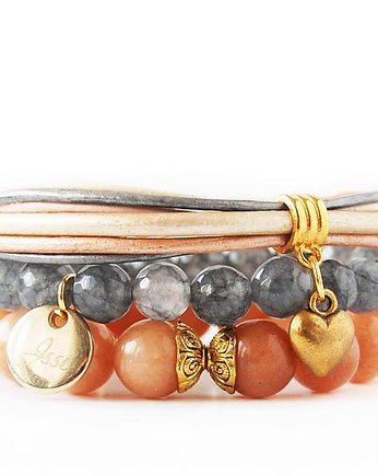 Peaches & Grey  Set, ISSI Jewelry