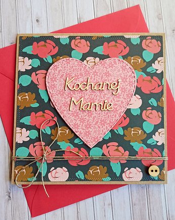 Dla Mamy : kartka handmade : kwiaty, kaktusia