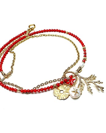 Sea collection - Koral red /choker/ 21.04.25, KiKa pracownia