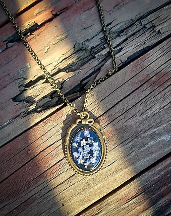 Wisiorek z niezapominajkami, Figa handmade accessories