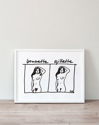 Plakat Brunette gillette, OSOBY - Prezent dla dwojga