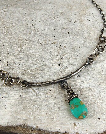 Turkus - srebrny naszyjnik, mzstudio