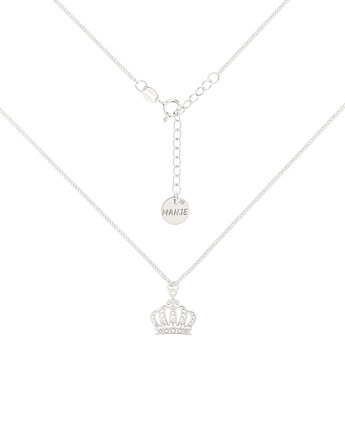 Srebrny choker pancerka z koroną, MANJE